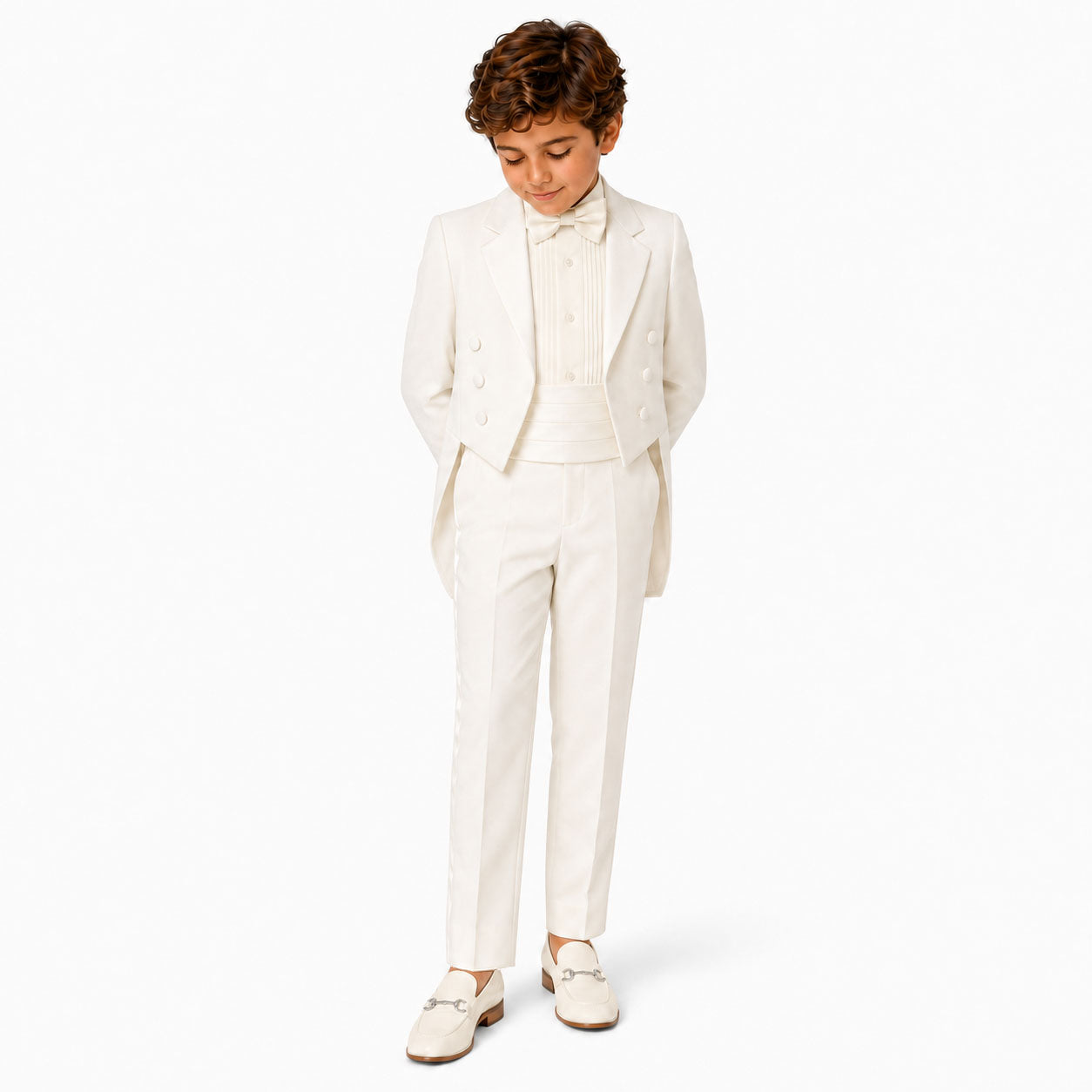 Gino Giovanni Boys 5-Piece Tailcoat Tuxedo Set Sizes Infants to Teen