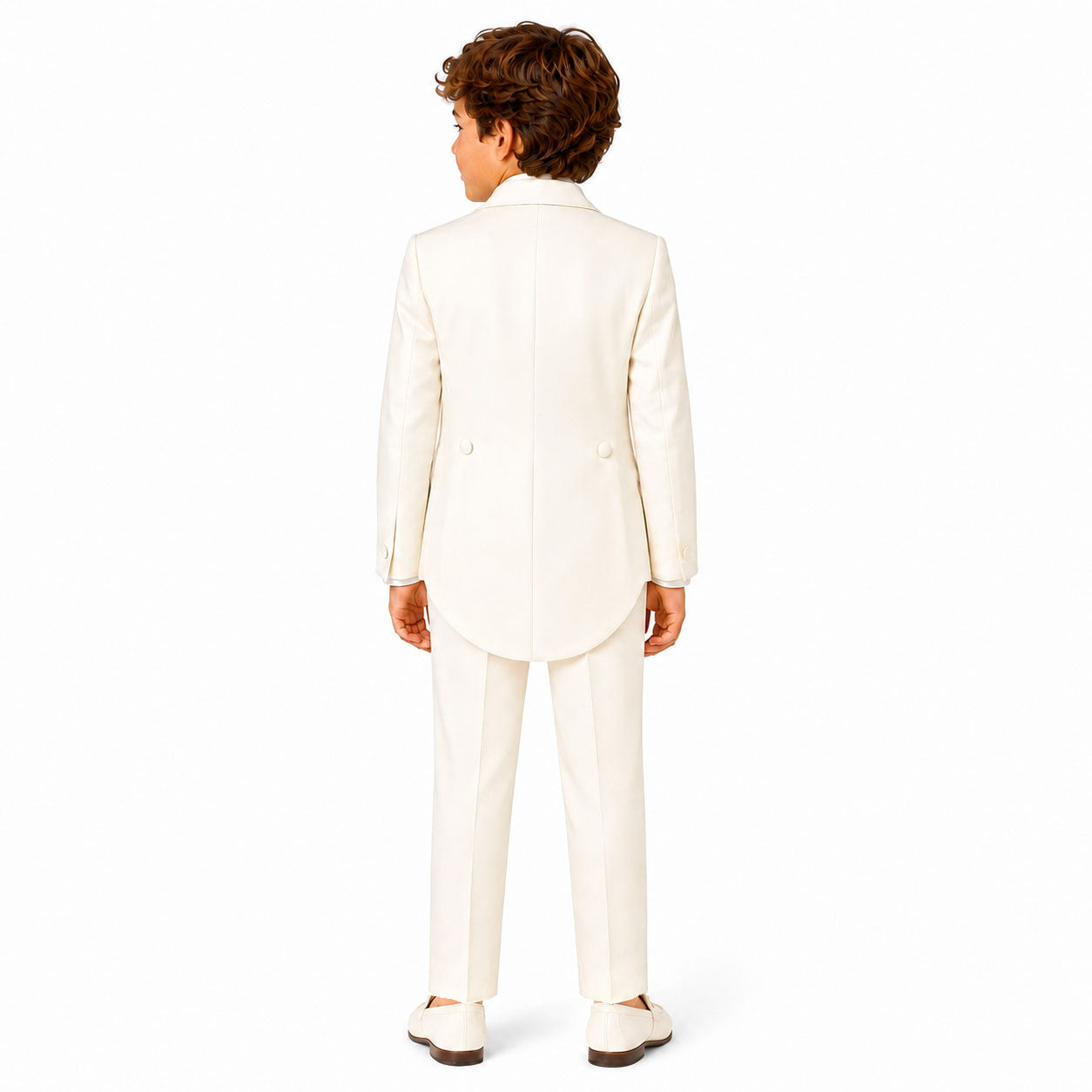 Gino Giovanni Boys 5-Piece Tailcoat Tuxedo Set - Ivory
