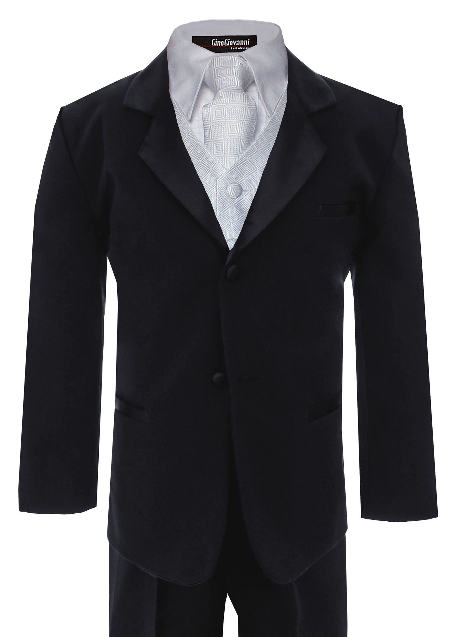 Gino Giovanni Boys' 5-Piece Formal Tuxedo Set