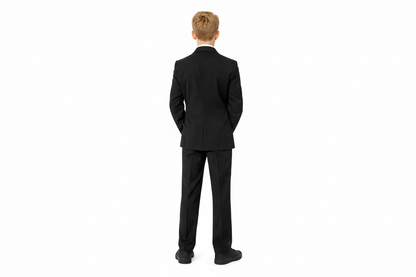 Gino Giovanni boys 5-piece formal suit set in Black back view