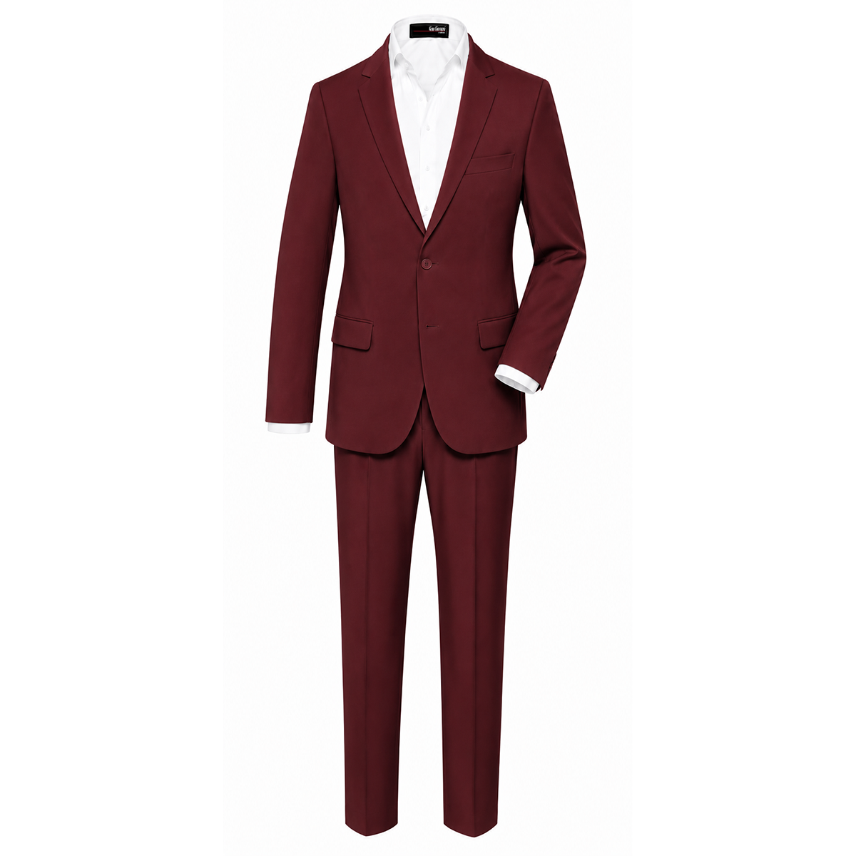 Gino Giovanni Boys' 3-Piece Formal Suit Set GN218 - Burgundy 20
