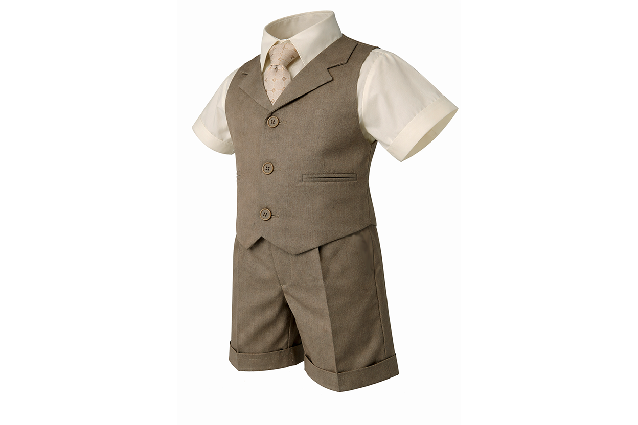 Gino Giovanni Boys 4-Piece Summer Suit Vest Short Set
