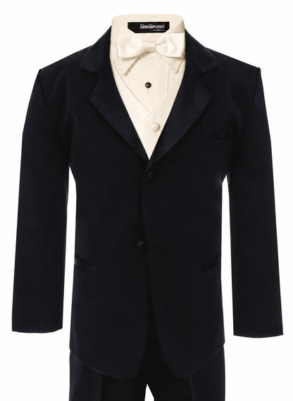 Gino Giovanni Boys' 5-Piece Formal Tuxedo Set