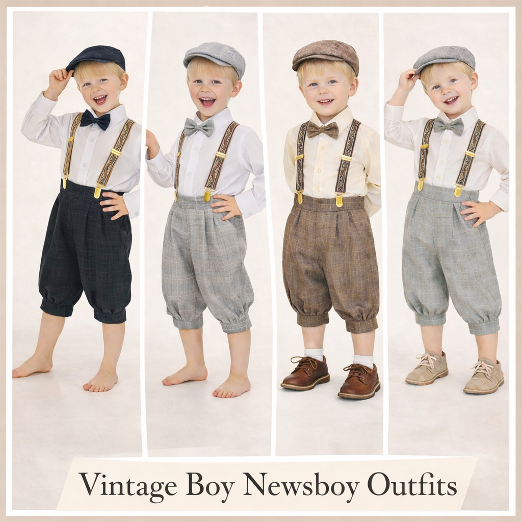 Gino Giovanni Boys Vintage Knicker Outfit with Suspenders, Bow Tie & Hat lifestyle view