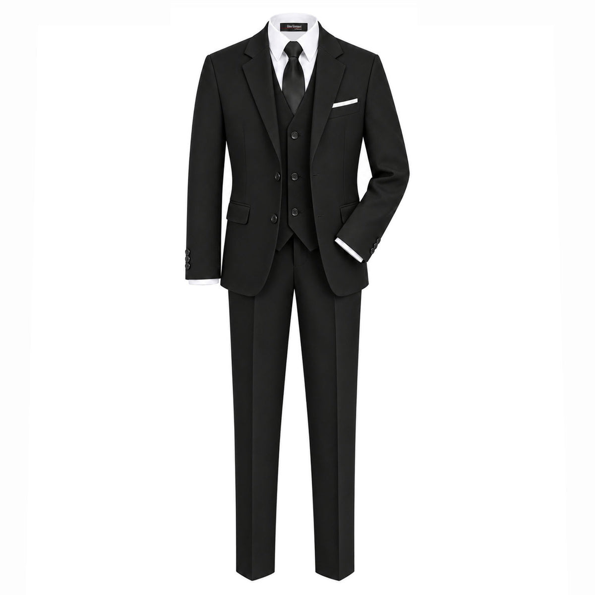 Gino Giovanni G328 boys' 6-piece suit collection in black