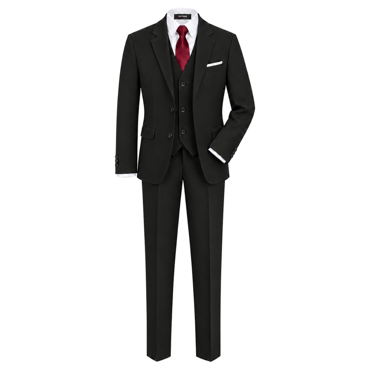 Gino Giovanni G328 boys' 6-piece suit collection in black