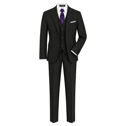 Gino Giovanni G328 boys' 6-piece suit collection in black