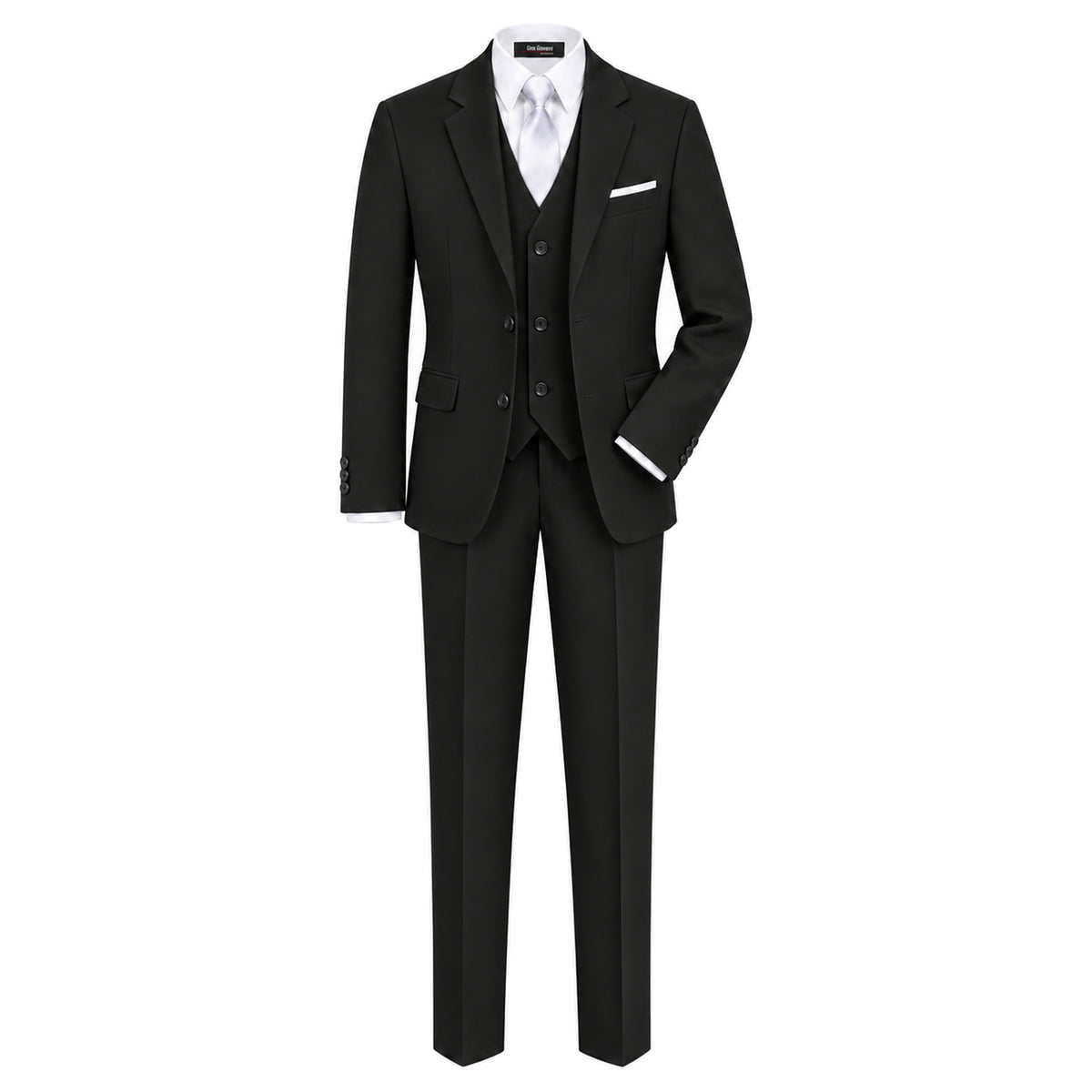 Gino Giovanni G328 boys' 6-piece suit collection in black