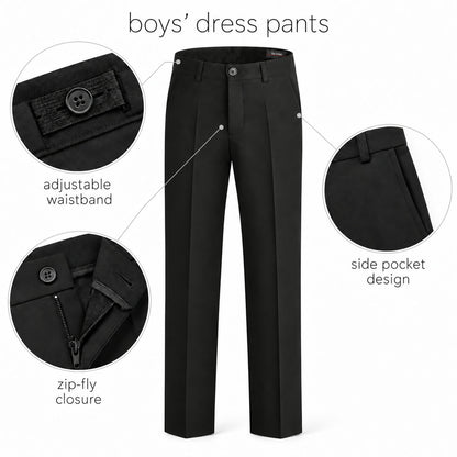 Gino Giovanni G328 boys' 3-piece suit collection in black
