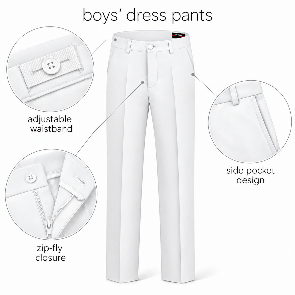 Gino Giovanni G328 boys' 6-piece suit collection in white