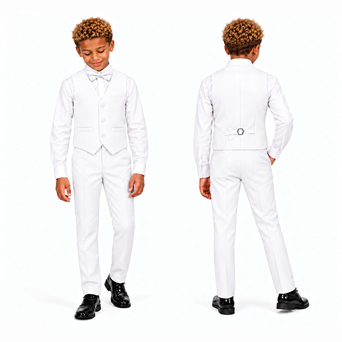 Gino Giovanni G328 boys' 3-piece suit collection in white