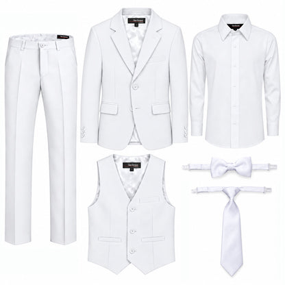 Gino Giovanni G328 boys' 6-piece suit collection in white