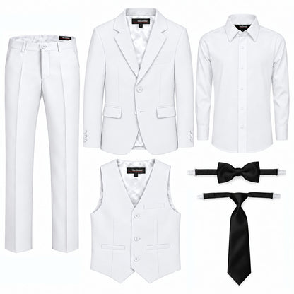 Gino Giovanni G328 boys' 6-piece suit collection in white