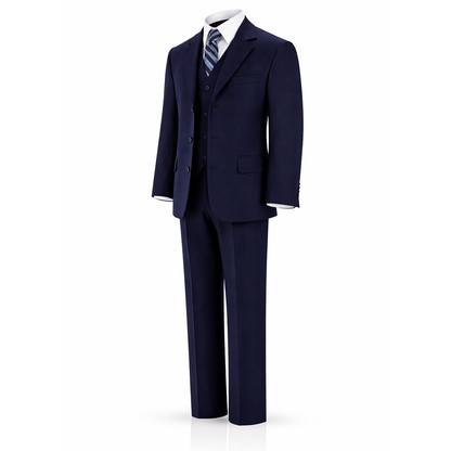 Gino Giovanni Boys 5 Piece Suit Set Wedding Ring Boy Formal Outfit Jacket Vest Pants Shirt Tie
