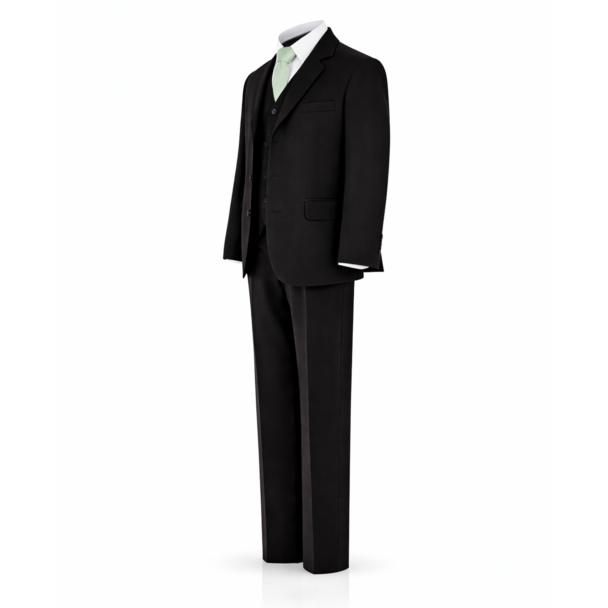 Gino Giovanni Boys 5 Piece Suit Set Wedding Ring Boy Formal Outfit Jacket Vest Pants Shirt Tie
