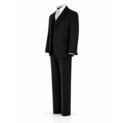 Gino Giovanni Boys 5 Piece Suit Set Wedding Ring Boy Formal Outfit Jacket Vest Pants Shirt Tie