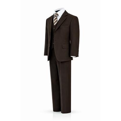 Gino Giovanni Boys 5 Piece Suit Set Wedding Ring Boy Formal Outfit Jacket Vest Pants Shirt Tie