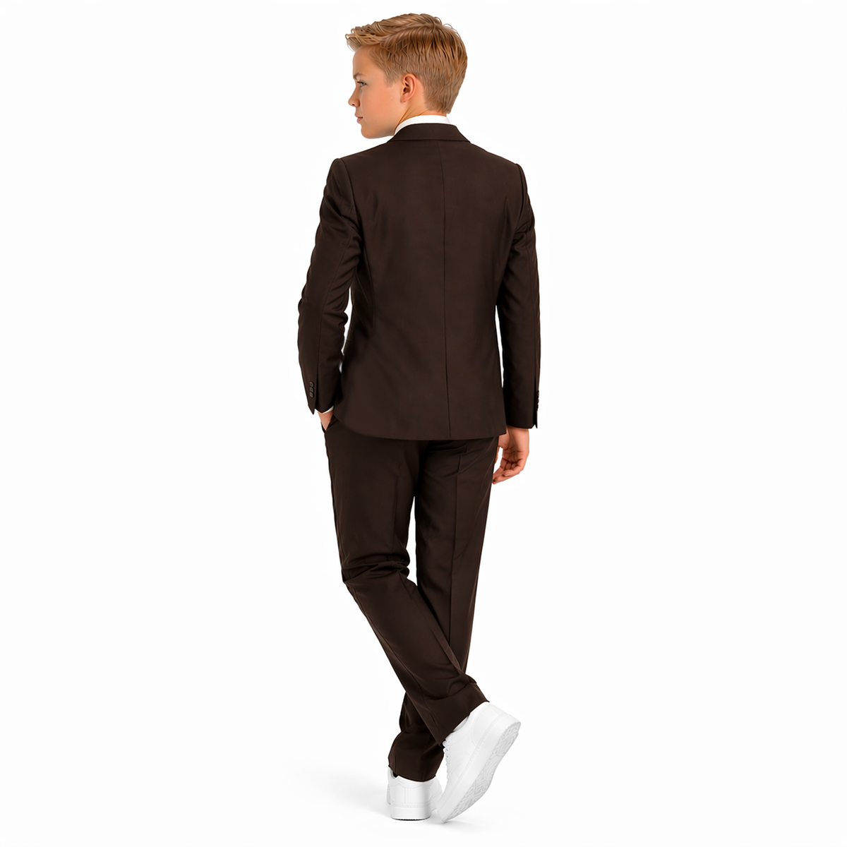 Gino Giovanni Boys 5 Piece Suit Set Wedding Ring Boy Formal Outfit Jacket Vest Pants Shirt Tie