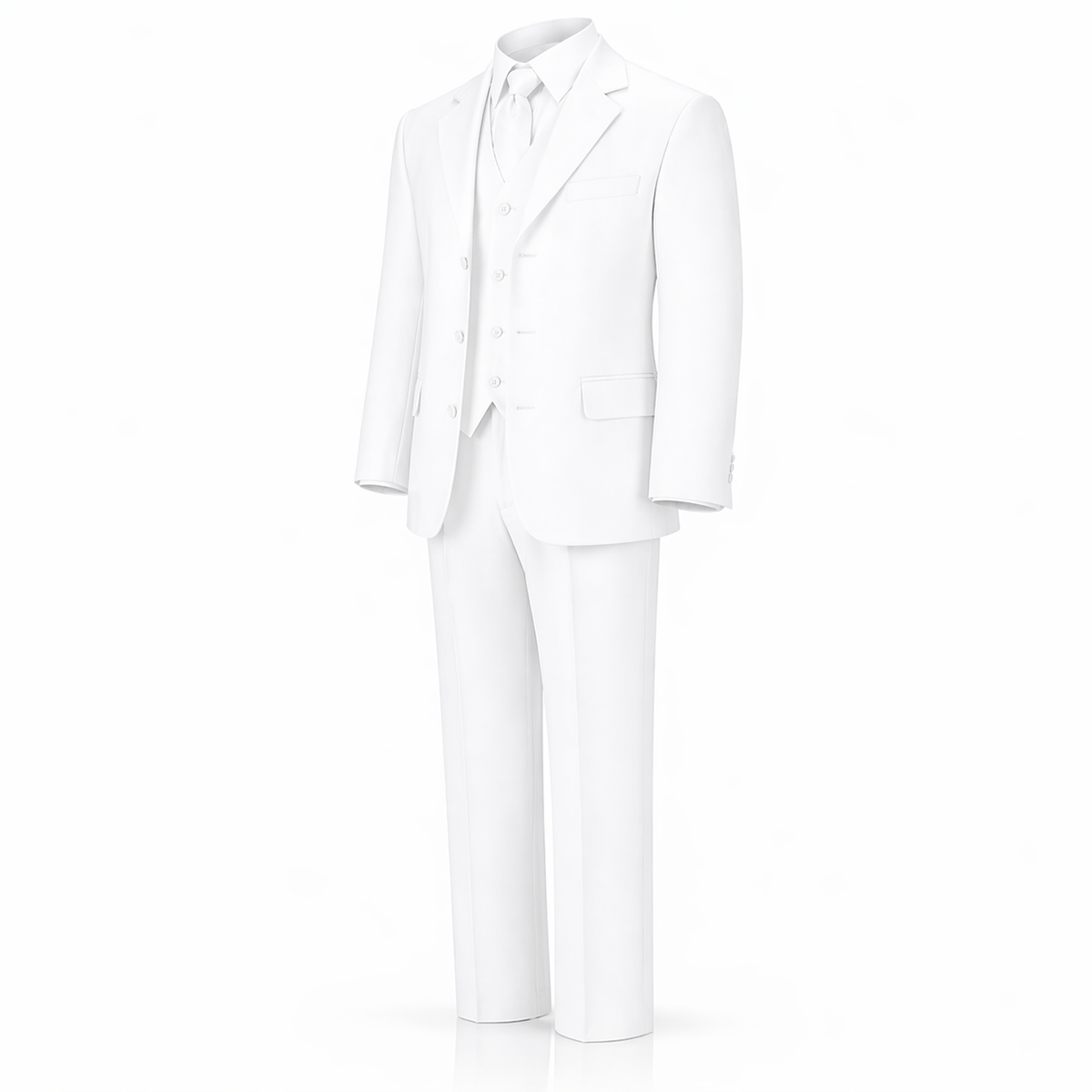 Gino Giovanni Boys 5 Piece Suit Set Wedding Ring Boy Formal Outfit Jacket Vest Pants Shirt Tie