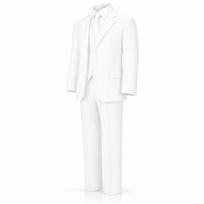 Gino Giovanni Boys 5 Piece Suit Set Wedding Ring Boy Formal Outfit Jacket Vest Pants Shirt Tie