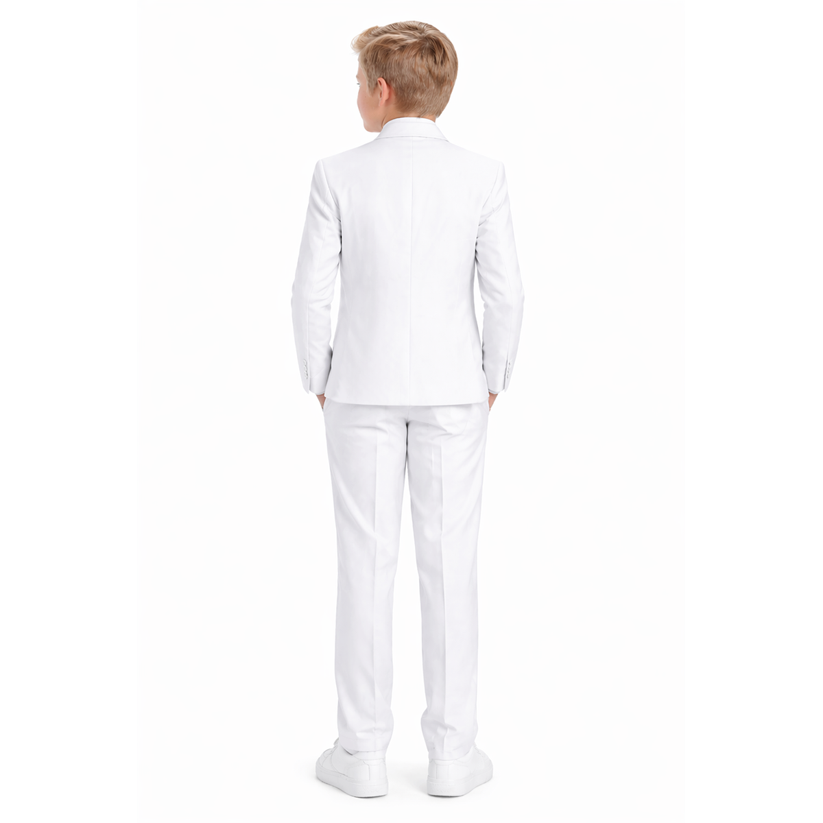 Gino Giovanni Boys 5 Piece Suit Set Wedding Ring Boy Formal Outfit Jacket Vest Pants Shirt Tie