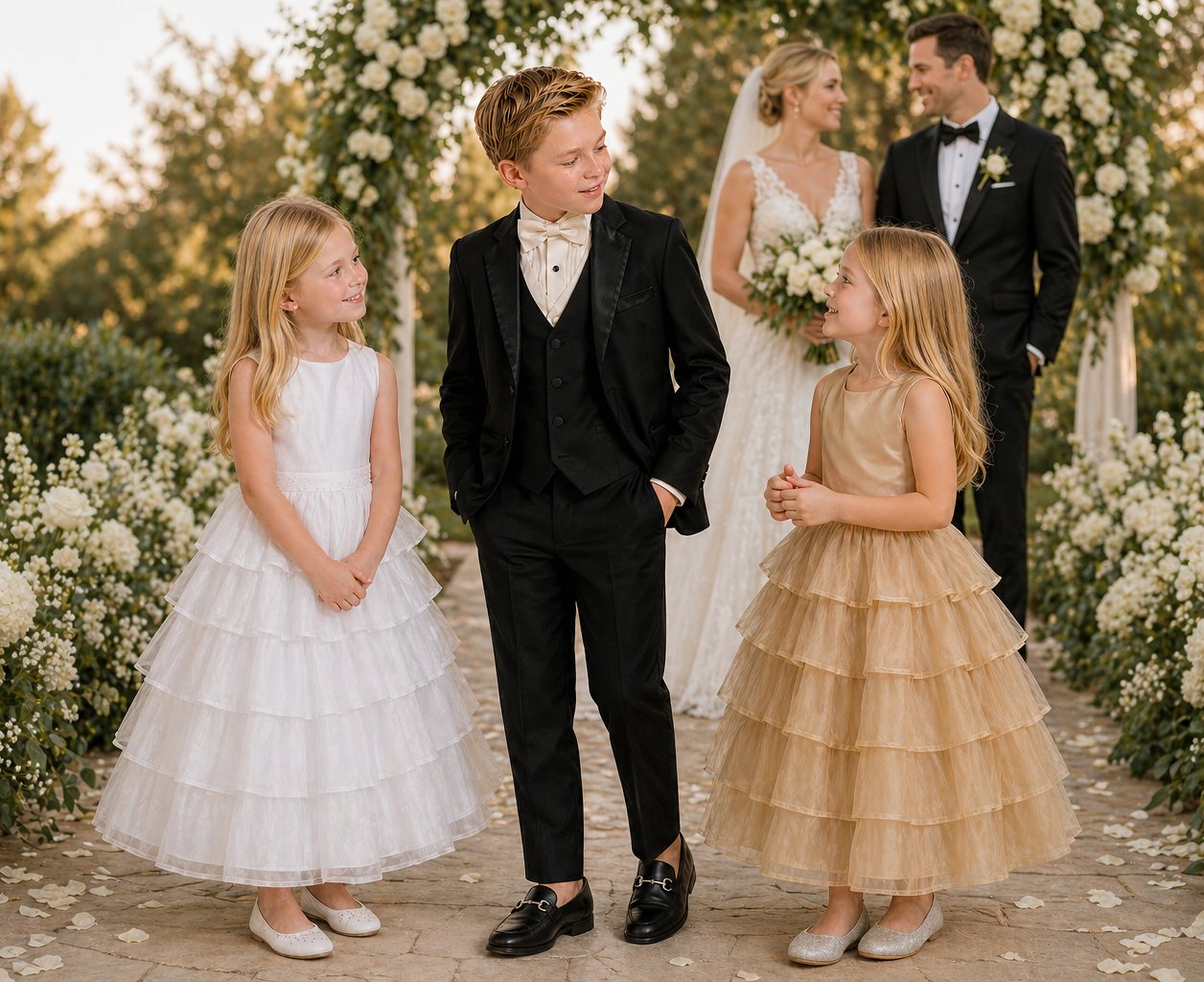 Gino Giovanni Boys' 5-Piece Formal Tuxedo Set