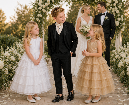 Gino Giovanni Boys' 5-Piece Formal Tuxedo Set