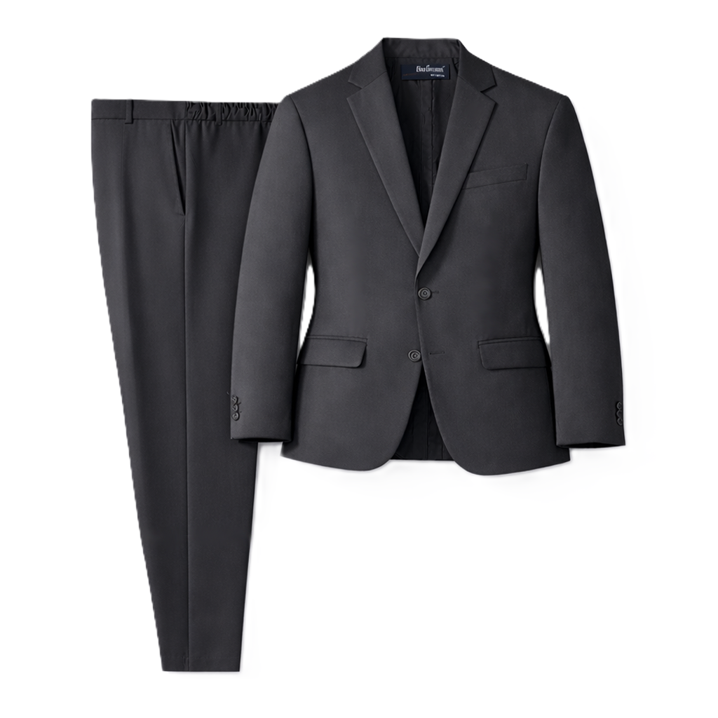 Gino Giovanni Boys 2-Piece Suit Set Formal Blazer Pants Classic Fit Kids Outfit - Charcoal / 3-6 Months