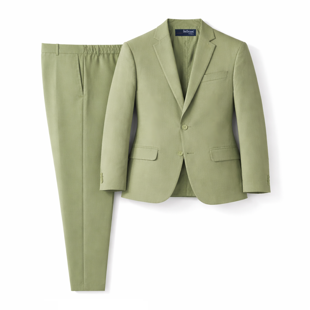 Gino Giovanni Boys 2-Piece Suit Set Formal Blazer Pants Classic Fit Kids Outfit - Green / 3-6 Months