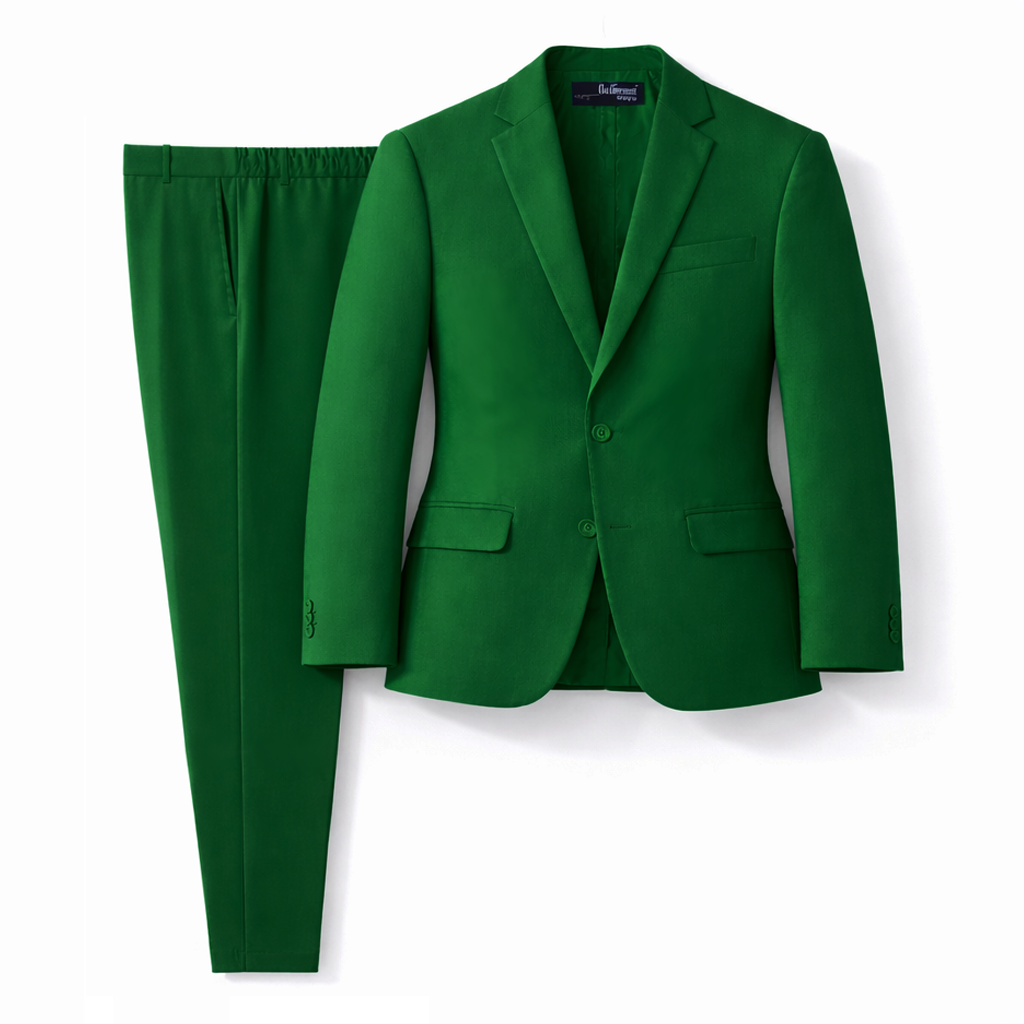 Gino Giovanni Boys 2-Piece Suit Set Formal Blazer Pants Classic Fit Kids Outfit - Irish Green / 3-6 Months