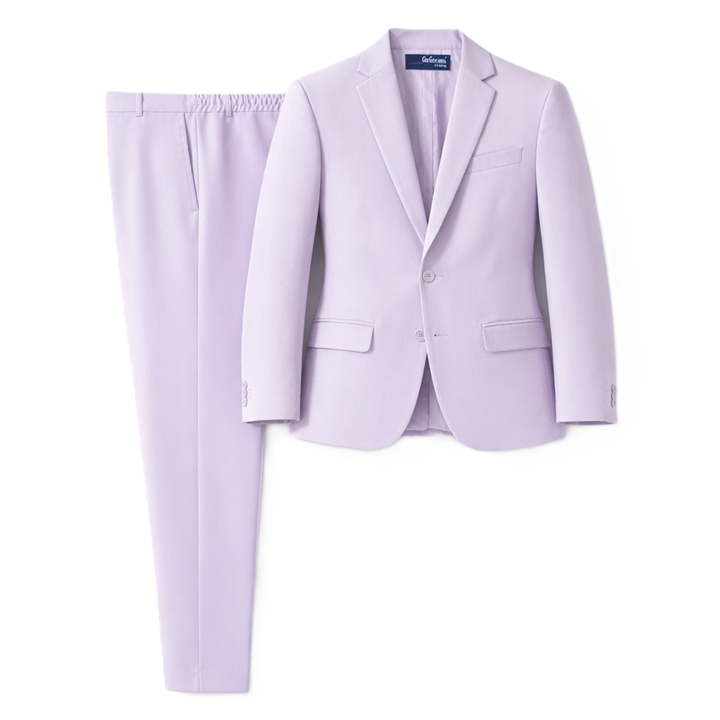 Gino Giovanni Boys 2-Piece Suit Set Formal Blazer Pants Classic Fit Kids Outfit - Lilac / 3-6 Months