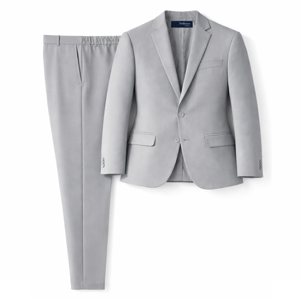 Gino Giovanni Boys 2-Piece Suit Set Formal Blazer Pants Classic Fit Kids Outfit - Silver / 3-6 Months