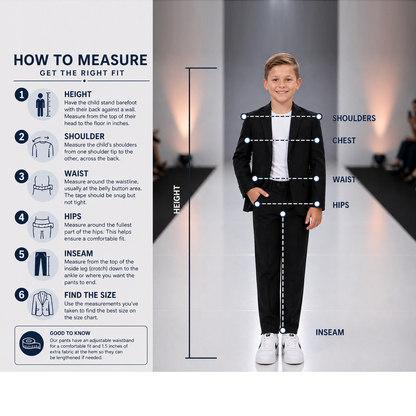 Gino Giovanni Boys' 5-Piece Formal Suit Set GC186-GC188