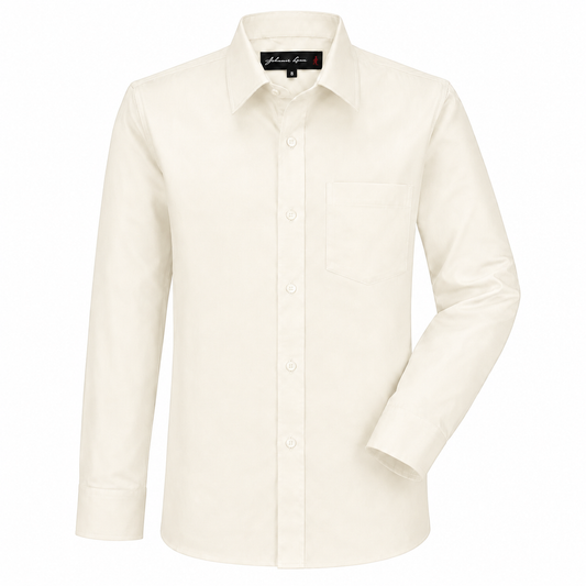 Johnnie Lene Boys Long Sleeve Dress Shirt, Poly-Cotton Button Down Formal Shirt, Baby to Teen Sizes - Image 2