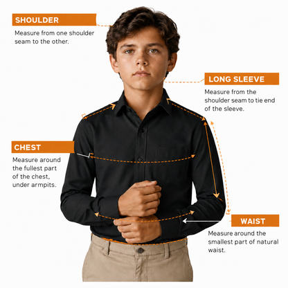 Johnnie Lene Boys Long Sleeve Dress Shirt, Poly-Cotton Button Down Formal Shirt, Baby to Teen Sizes - Image 7