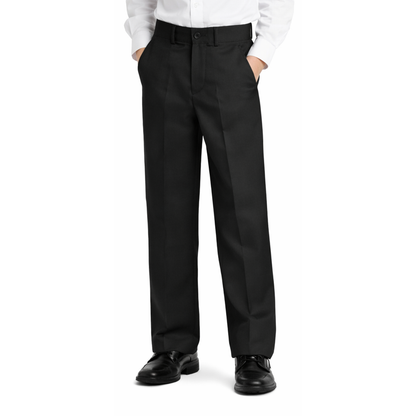 Johnnie Lene boys flat front dress pants Black
