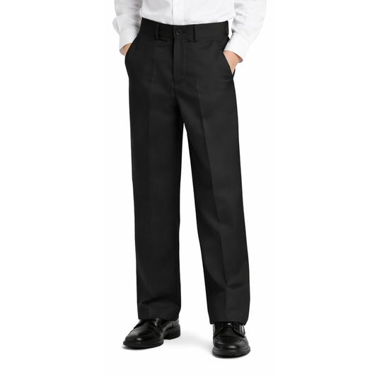 Johnnie Lene boys flat front dress pants Black
