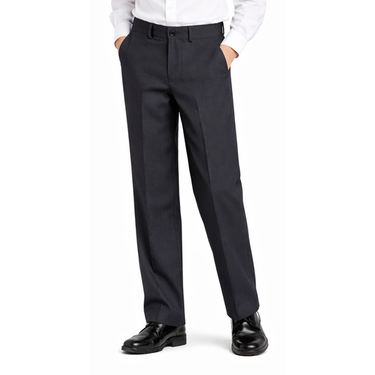 Johnnie Lene boys flat front dress pants Charcoal
