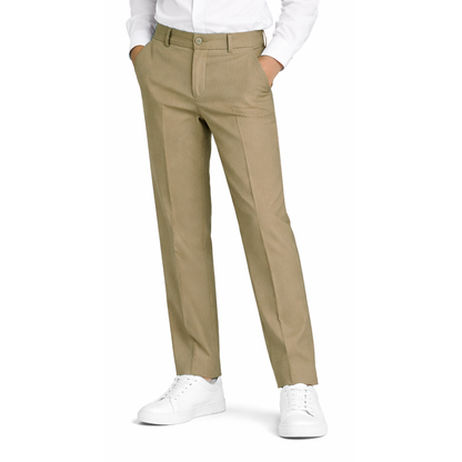 Johnnie Lene boys flat front dress pants Taupe