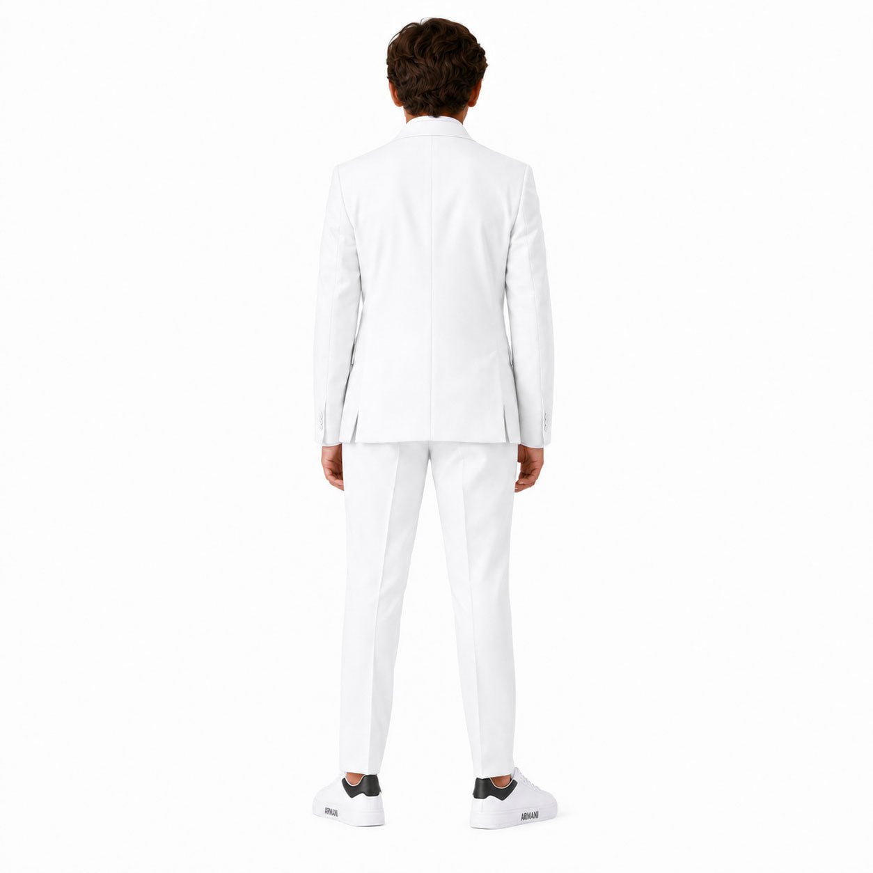 Johnnie Lene Boys Formal Dress Suit Set, Traditional Fit Infant to Teen - White
