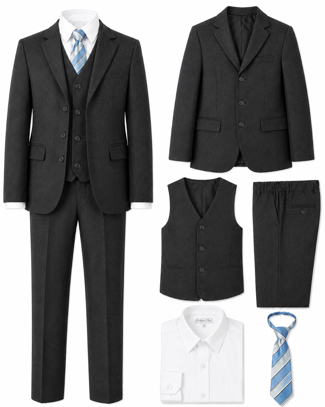 Johnnie Lene Boys Formal Dress Suit Set, Traditional Fit Infant to Teen