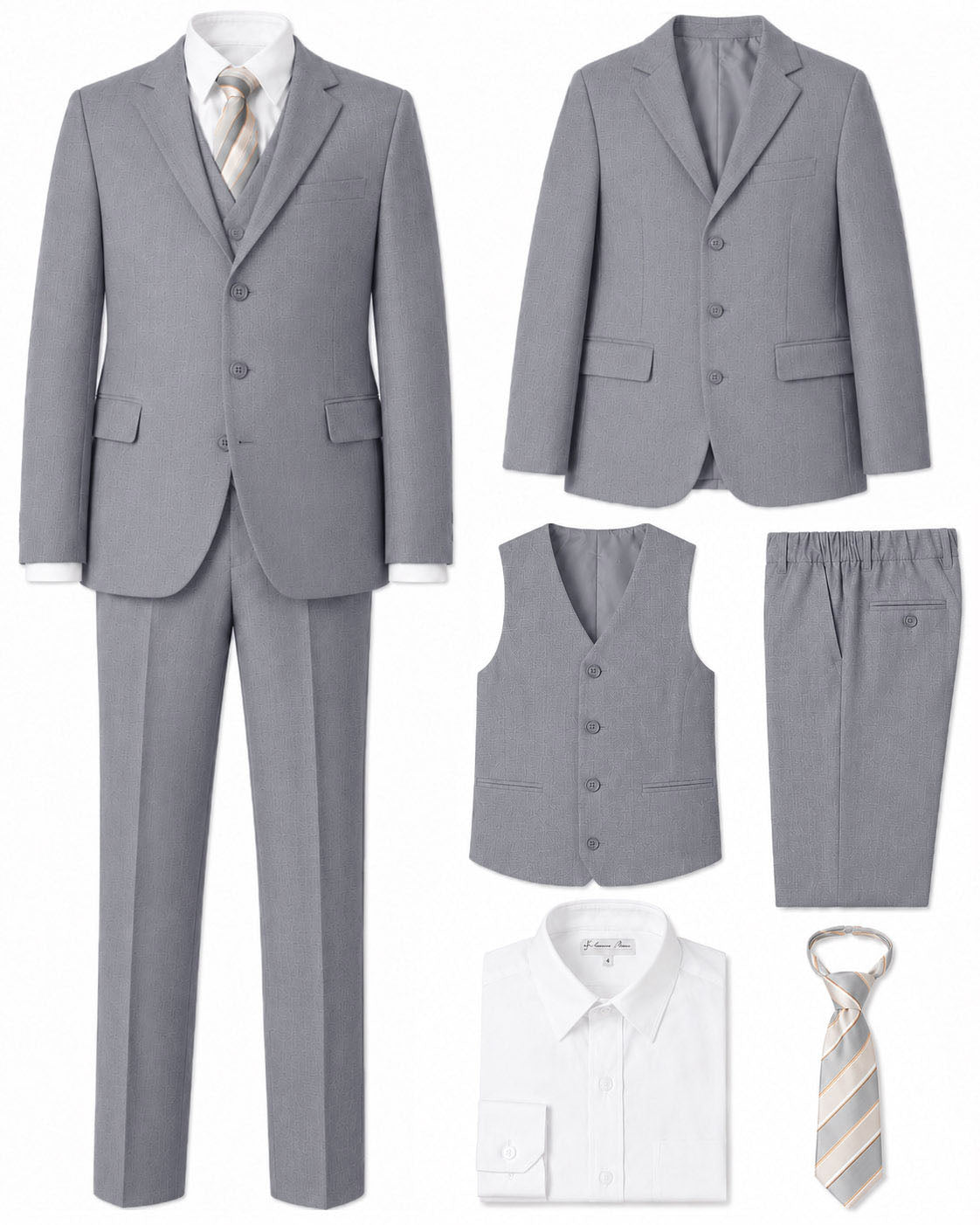 Johnnie Lene Boys Formal Dress Suit Set, Traditional Fit Infant to Teen