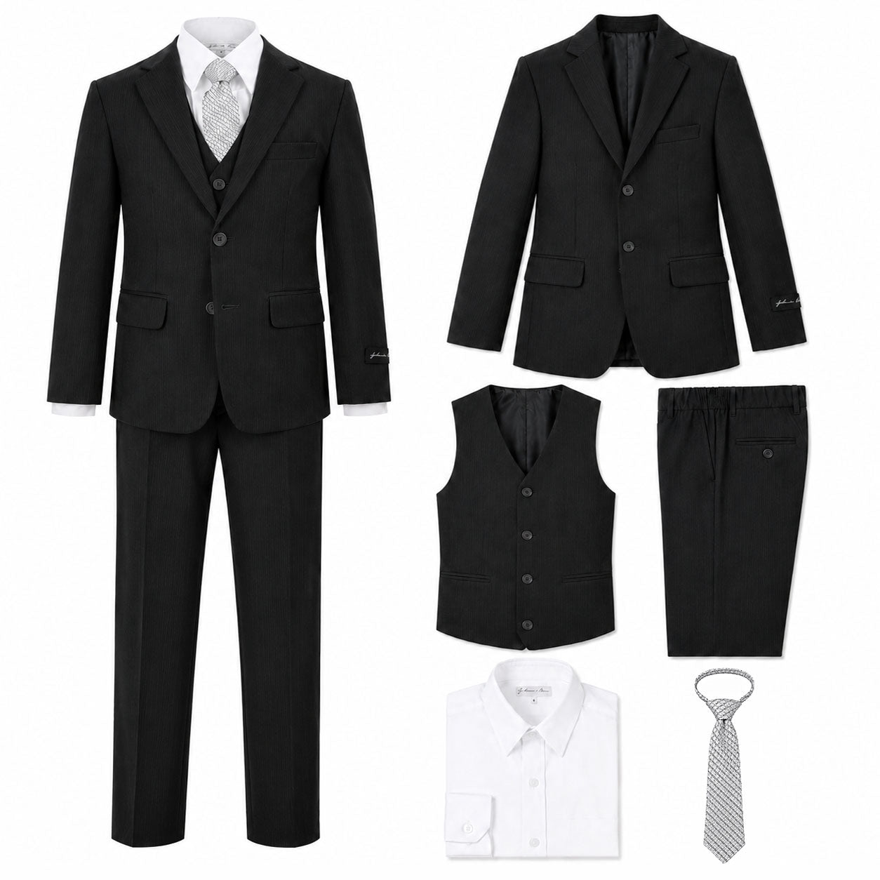 Johnnie Lene Boys Formal Dress Suit Set, Traditional Fit Infant to Teen
