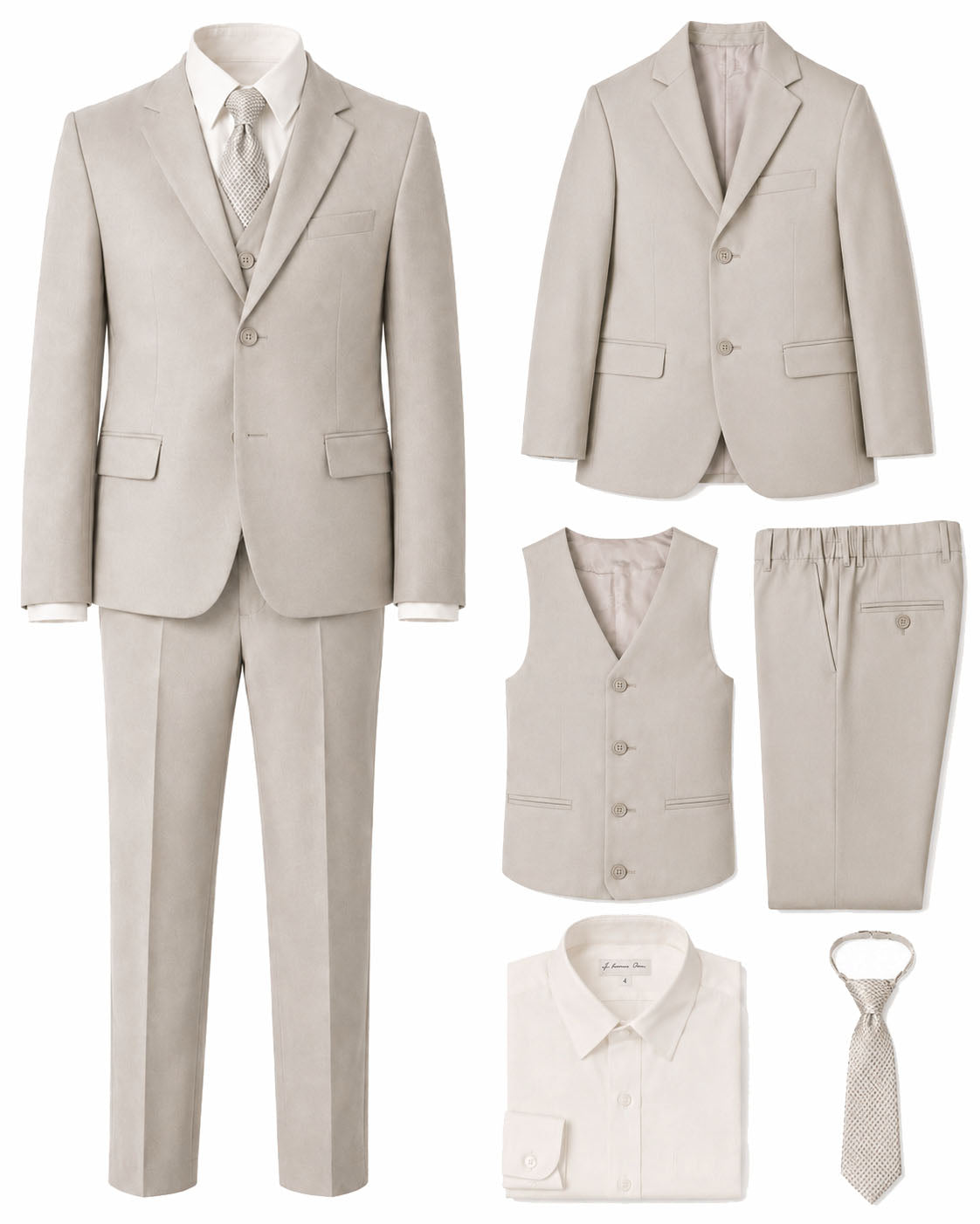 Johnnie Lene Boys Formal Dress Suit Set, Traditional Fit Infant to Teen