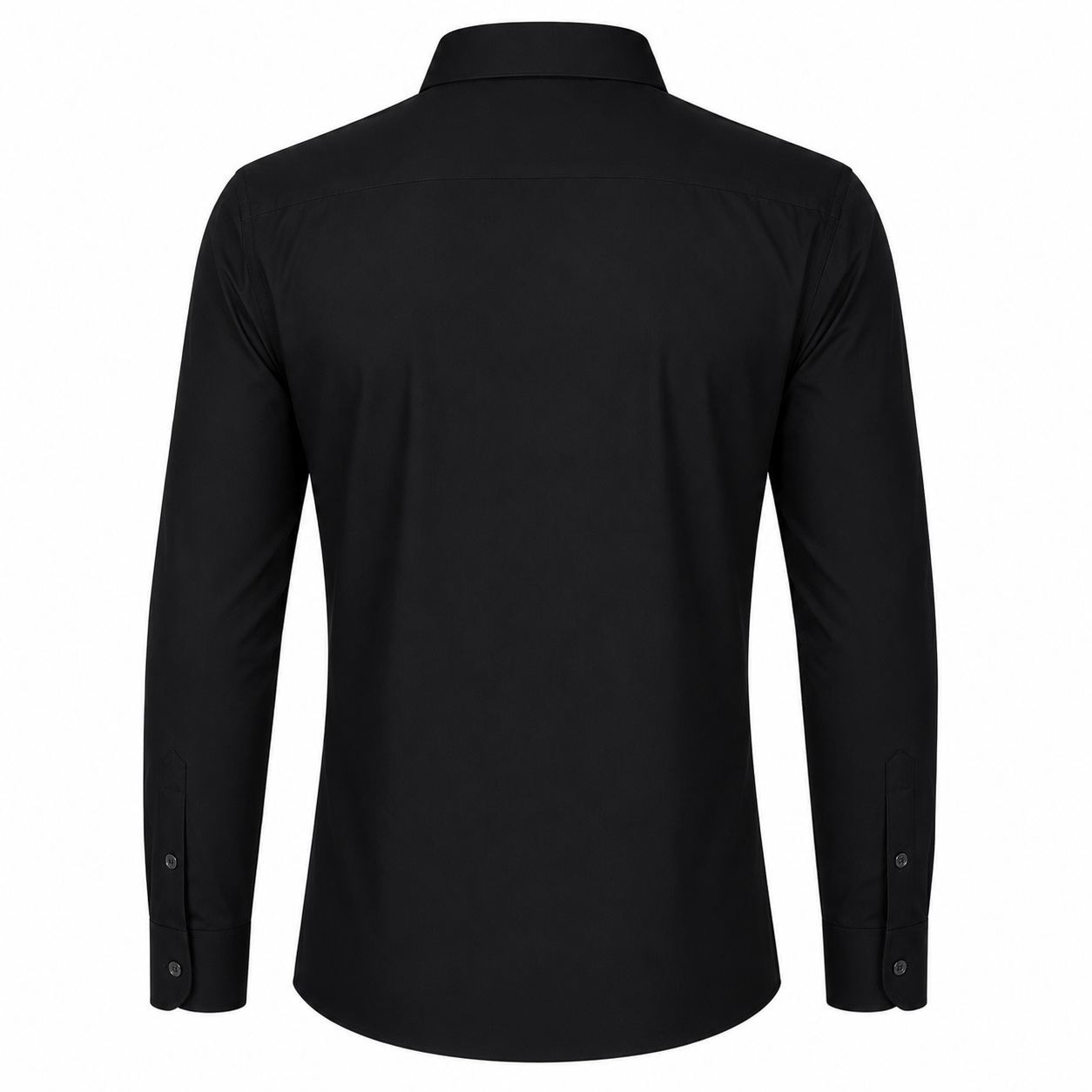 Johnnie Lene Boys Slim Fit Long Sleeve Sateen Dress Shirt - Black