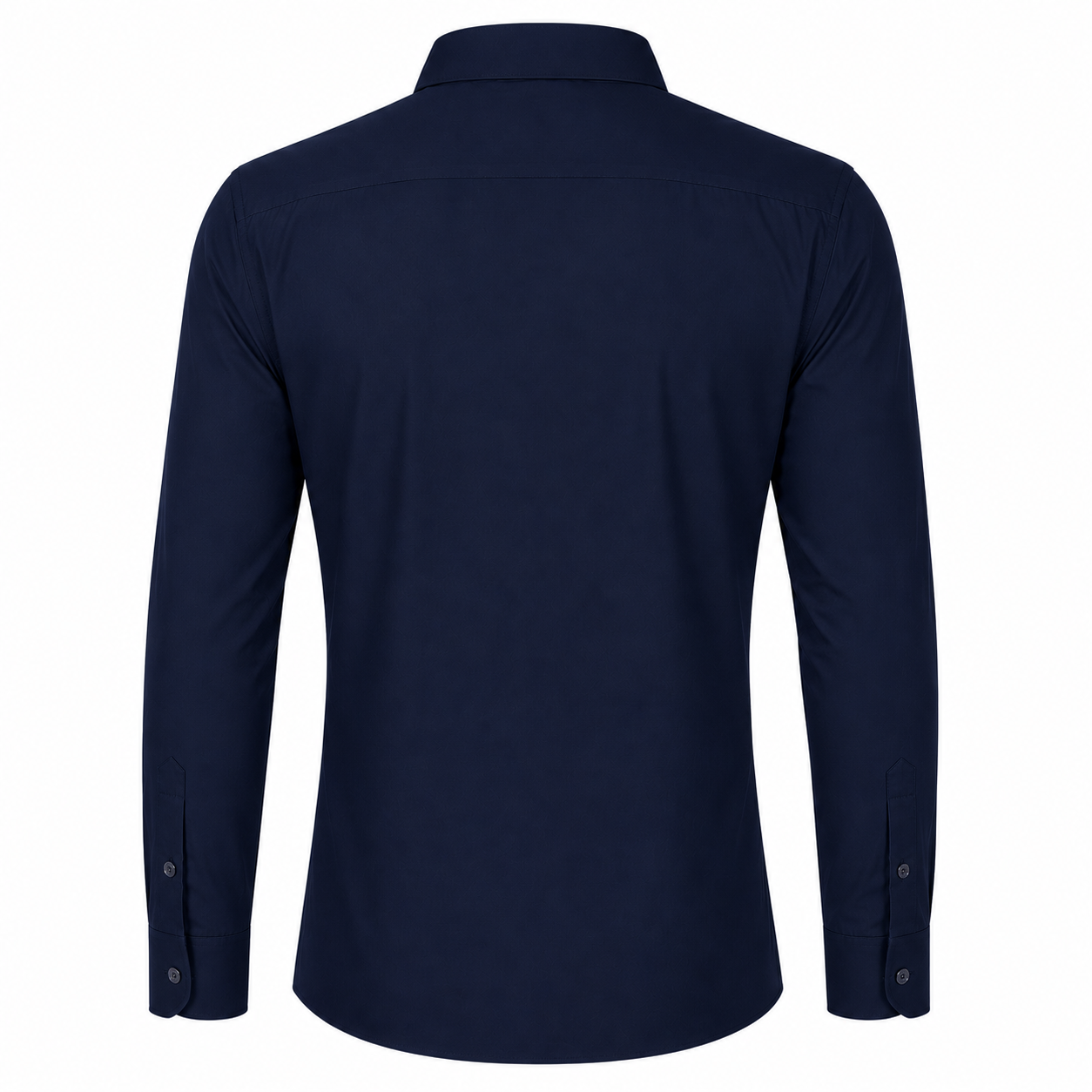Johnnie Lene Boys Slim Fit Long Sleeve Sateen Dress Shirt - Navy