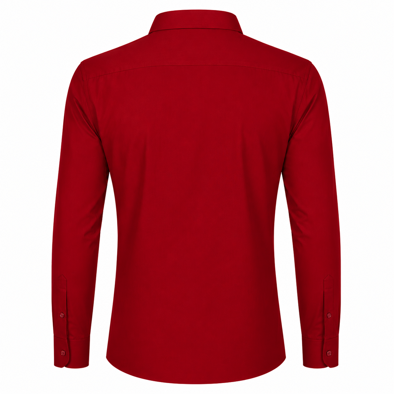 Johnnie Lene Boys Slim Fit Long Sleeve Sateen Dress Shirt - Flame Red