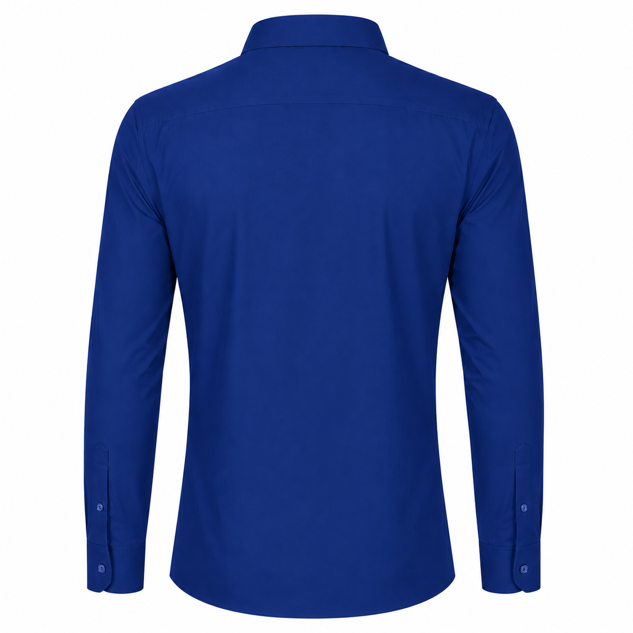 Johnnie Lene Boys Slim Fit Long Sleeve Sateen Dress Shirt - Royal Blue