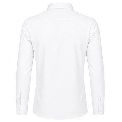 Johnnie Lene Boys Slim Fit Long Sleeve Sateen Dress Shirt - White