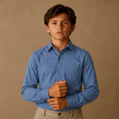 Johnnie Lene Boys Long Sleeve Dress Shirt, Poly-Cotton Button Down Formal Shirt, Baby to Teen Sizes - Image 62